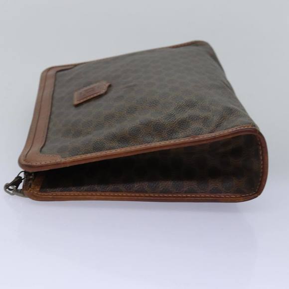 CELINE Macadam Canvas Clutch Bag PVC Brown Auth bs14884 - Picture 3 of 16